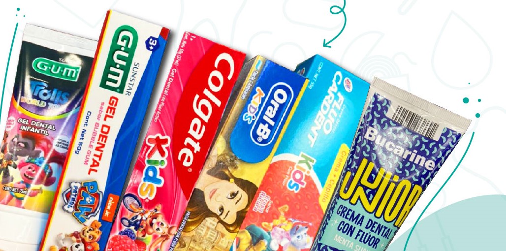 Crema dental con flúor para niños